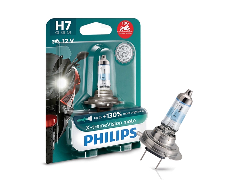 Ampoule phare Philips Vision Moto +30% H7 12V 55W PX26D - IXTEM MOTO