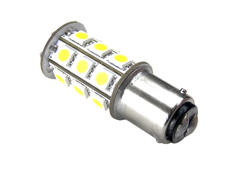 Xenon Hvid 24 LED Pære 10-30V, - Bay15D - Matronics