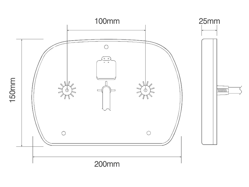 LED trailer-lampe 12 - 24V -